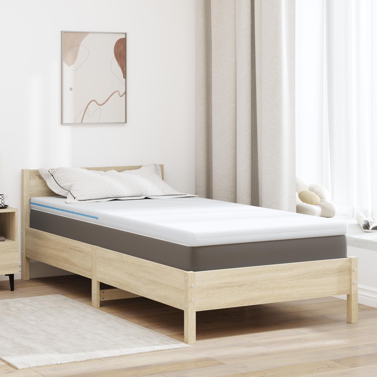 Madraspuder Hvid 120 x 200 cm 100% polyester jacquard stof