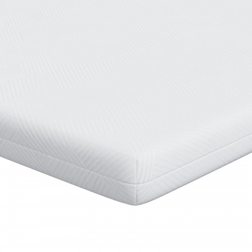Topmadras i jacquard - hvid 140 × 200 cm, 7 cm memory skum