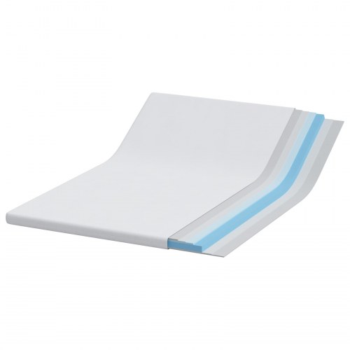 Topmadras i jacquard - hvid 140 × 200 cm, 7 cm memory skum