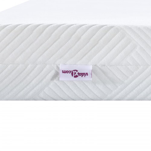 Topmadras i jacquard - hvid 140 × 200 cm, 7 cm memory skum