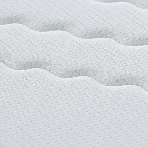 Madras Hvid og Grå 100 x 200 cm Bonell Fjedre