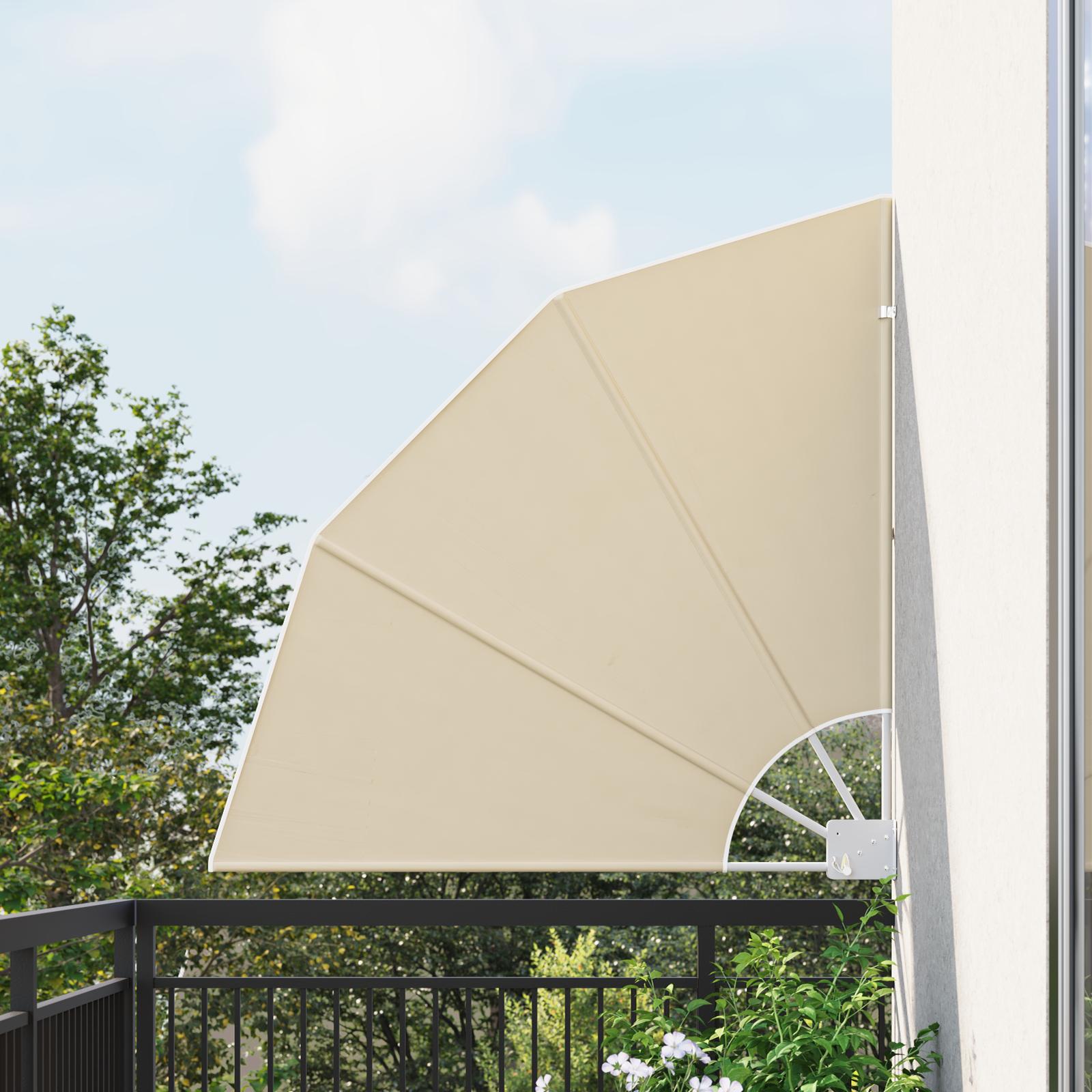 Balkon Afskærmning Beige 115 x 115 cm Stof billede