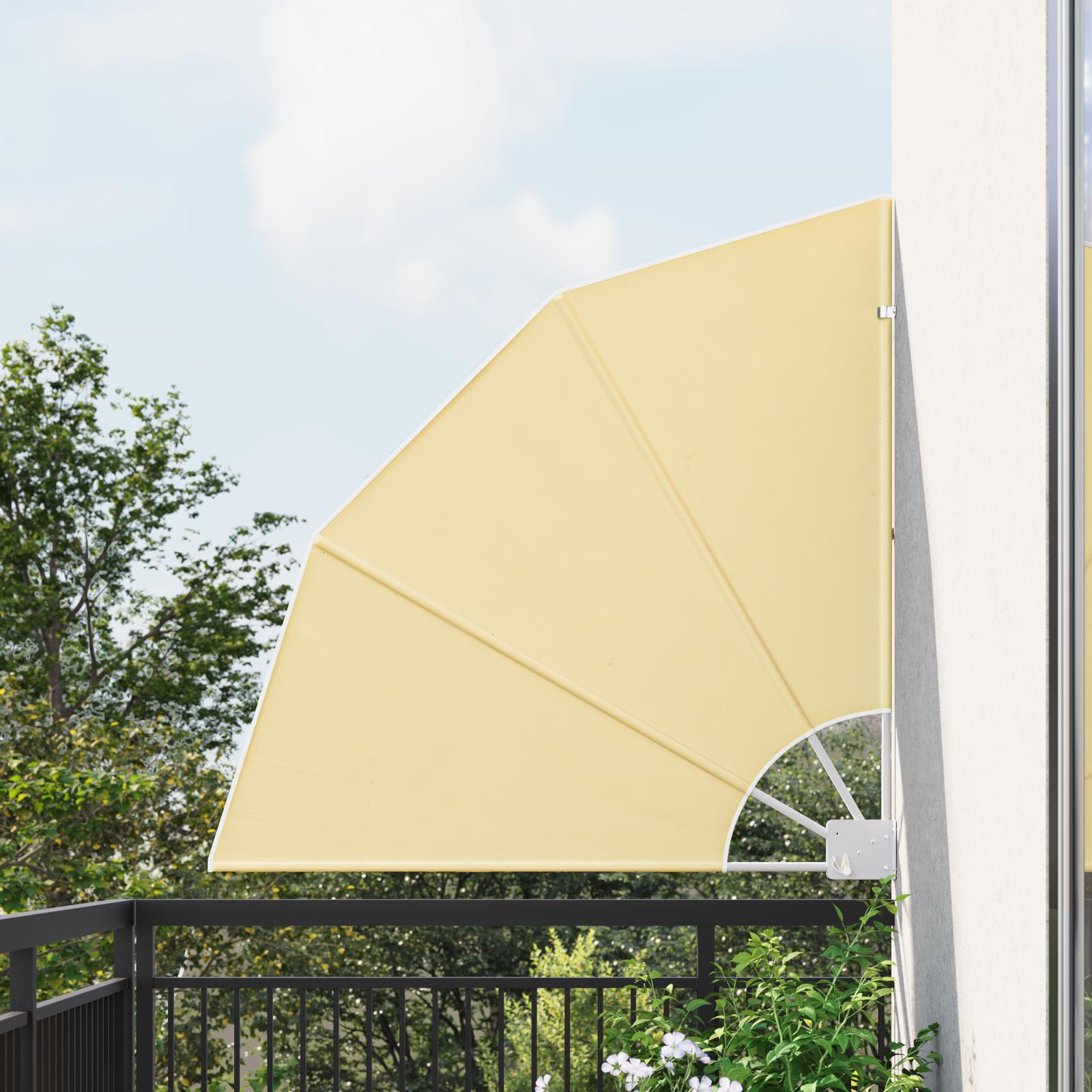 Balkon Afskærmning Sandfarvet 115 x 115 cm Polyester