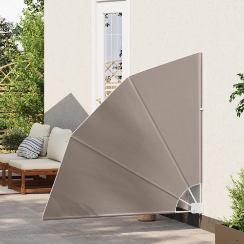 Balkonafskærmning rektangulær 140 x 140 cm - gråbrun
