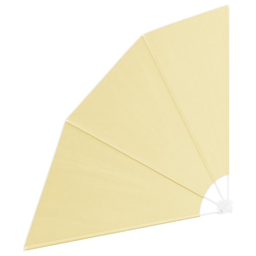 Balkon afskærmning 140 × 140 cm - polyester, sandfarvet