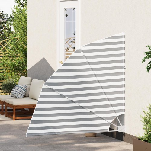 Balkonafskærmning rektangulær 140 x 140 cm - anthracit og hvid