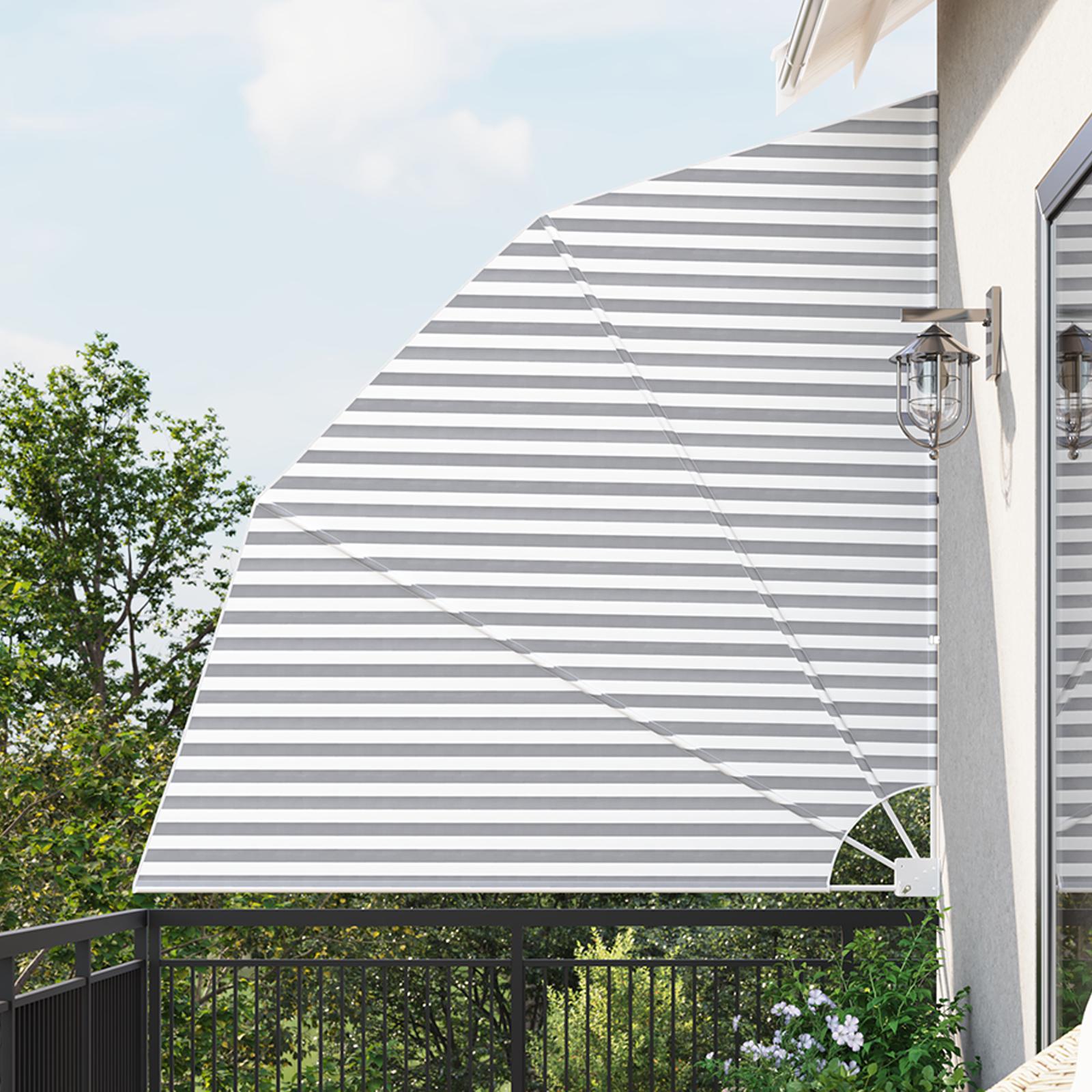 Balkon Afskærmning Anthracit og hvid 210 x 210 cm Polyester