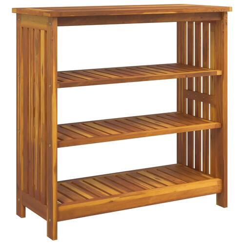 Havekabinet med hylde med opbevaring Brun 75 x 35 x 70cm Solid akacietræ