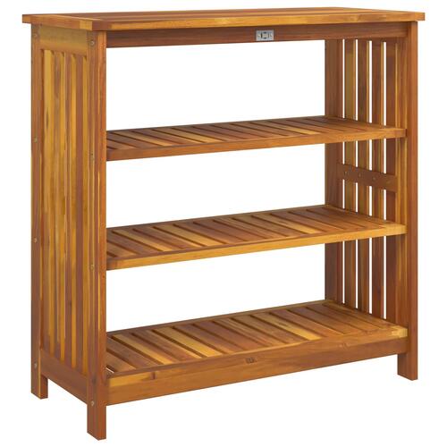 Havekabinet med hylde med opbevaring Brun 75 x 35 x 70cm Solid akacietræ