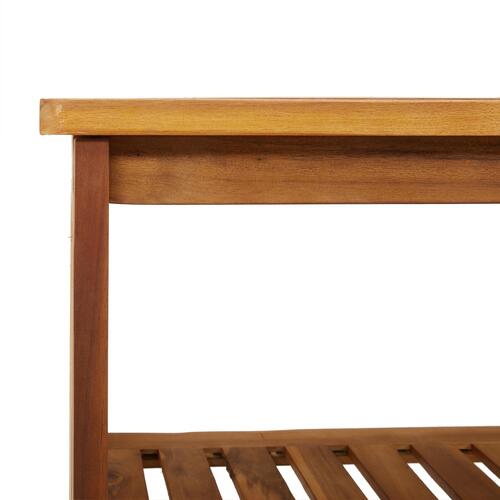 Havekabinet med hylde med opbevaring Brun 75 x 35 x 70cm Solid akacietræ