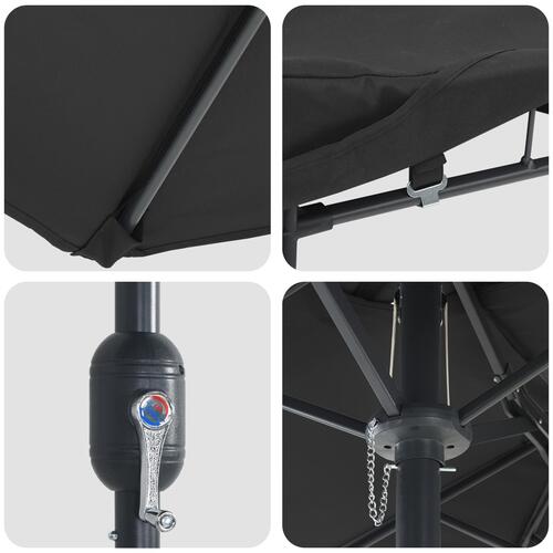 Havesol Sort 385 x 209 x 244 cm Stof