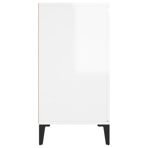 Skænk 104x35x70 cm konstrueret træ hvid højglans