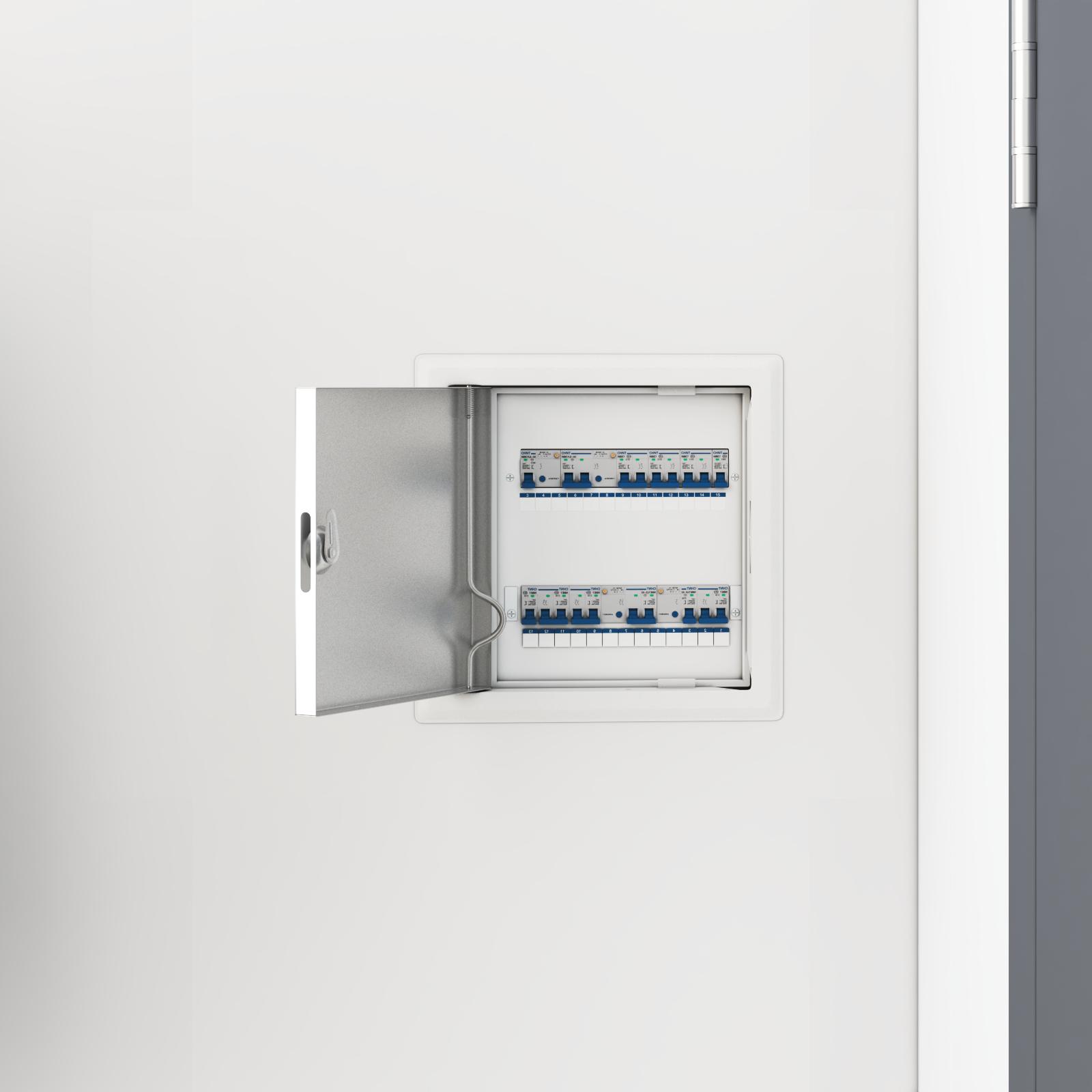 Adgangspanel 2 stk Hvid 20 x 20 cm stål billede