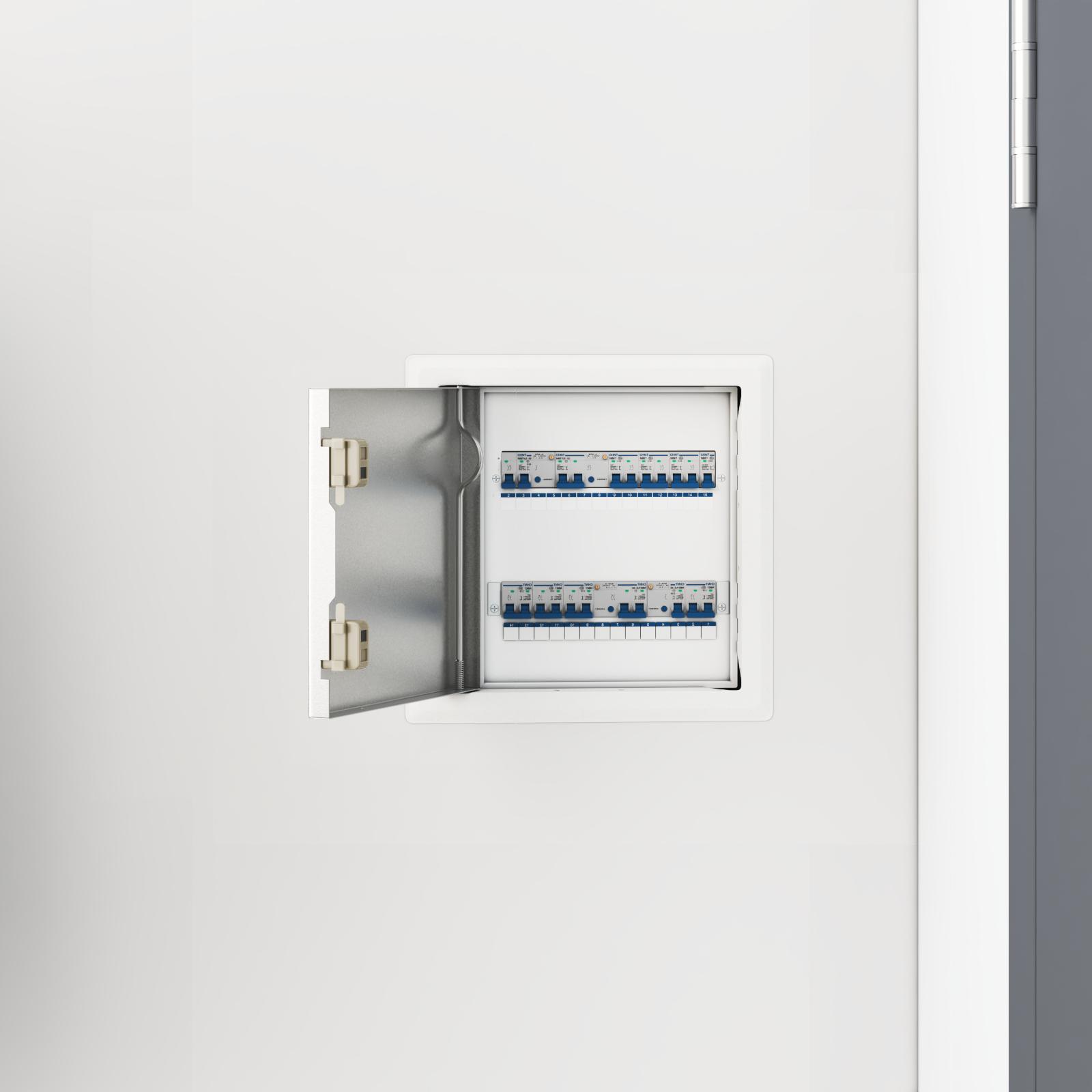 Adgangspanel 2 stk Hvid 20 x 20 cm Stål billede