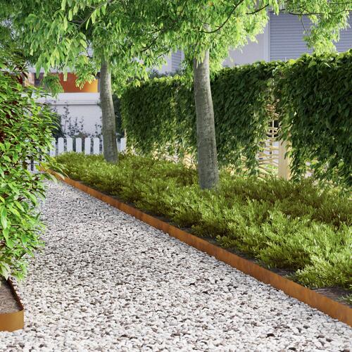 Have Græsafgrænsning Rusten 450 x 10 cm Forvitret stål