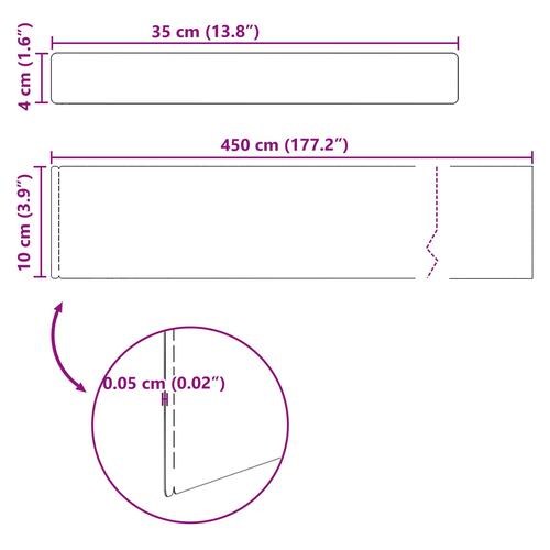 Have Græsafgrænsning Rusten 450 x 10 cm Forvitret stål