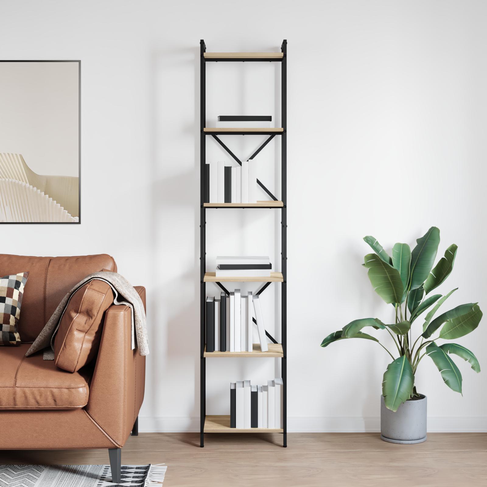 Bogreol Sonoma eg 40 x 30 x 189,5 cm Konstrueret træ