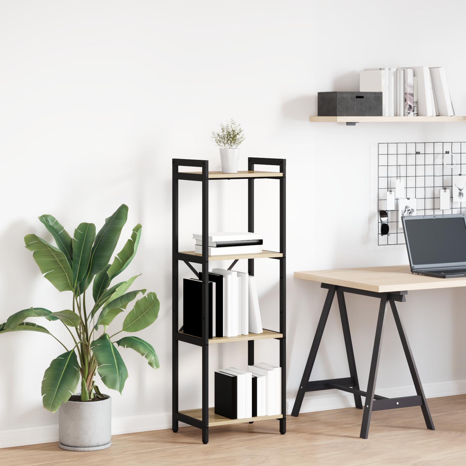 Bogreol Sonoma-eg 40 x 30 x 118 cm Konstrueret træ billede