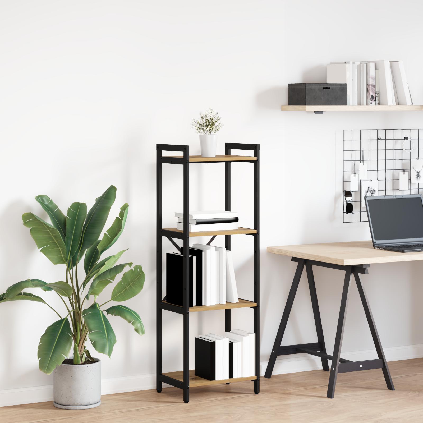 Bogreol Artisan Egetræ 40 x 30 x 85 cm Konstrueret træ