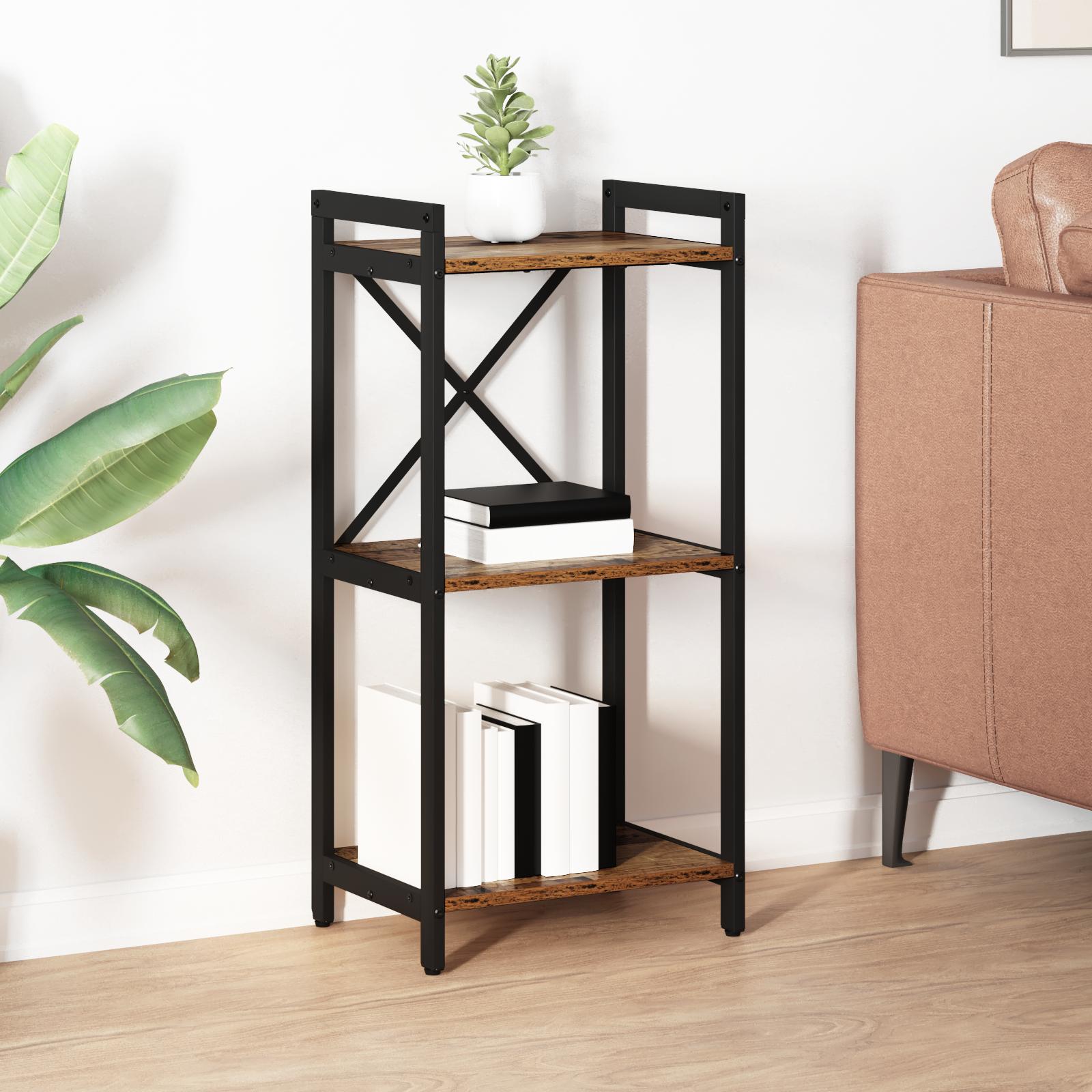 Bogreol Gammelt træ 40 x 30 x 83 cm Konstrueret træ