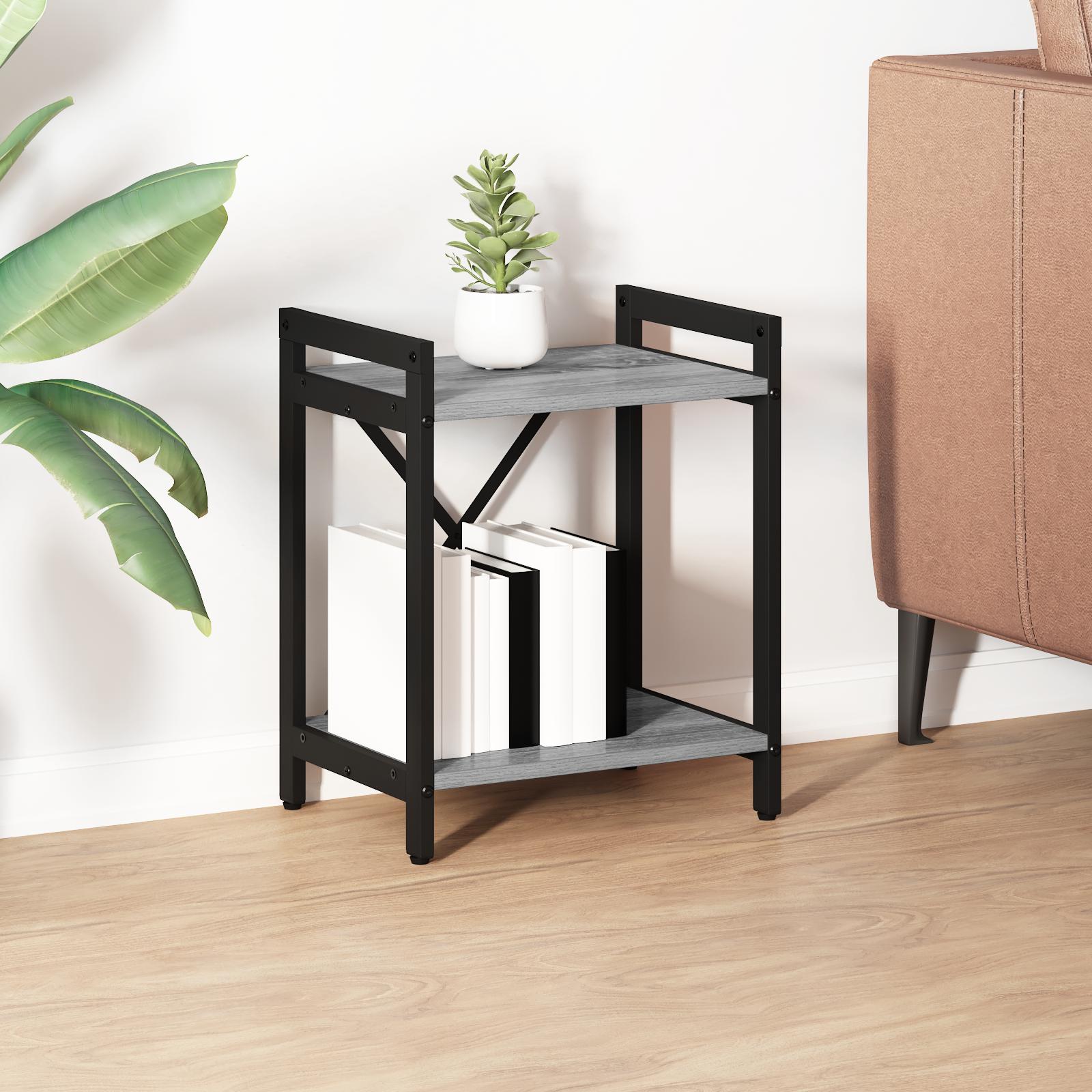 Bogreol Grå sonoma-eg 40 x 30 x 48,5 cm Konstrueret træ billede