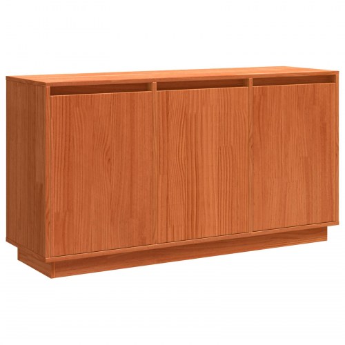 Skænk i brun eg 111 x 34 x 60 cm - massivt fyrretræ