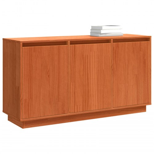 Skænk i brun eg 111 x 34 x 60 cm - massivt fyrretræ