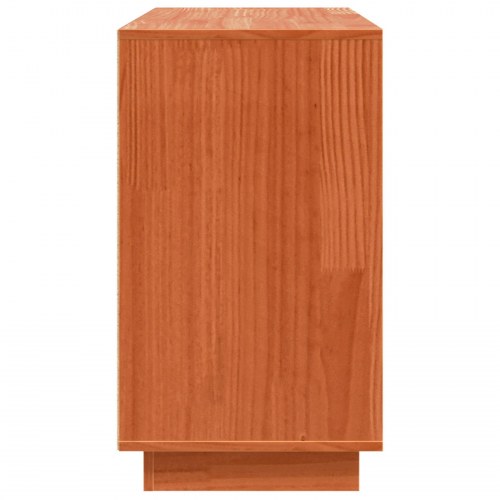 Skænk i brun eg 111 x 34 x 60 cm - massivt fyrretræ