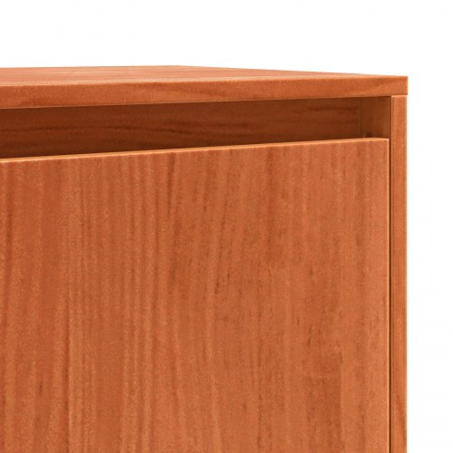 Skænk i brun eg 111 x 34 x 60 cm - massivt fyrretræ
