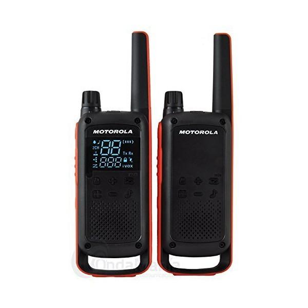 Walkie talkie Motorola T82 - 2 stk. sort/orange