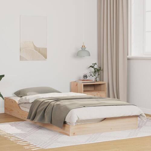 Gulv seng ramme Brun 80 x 200 cm Massiv fyrretræ