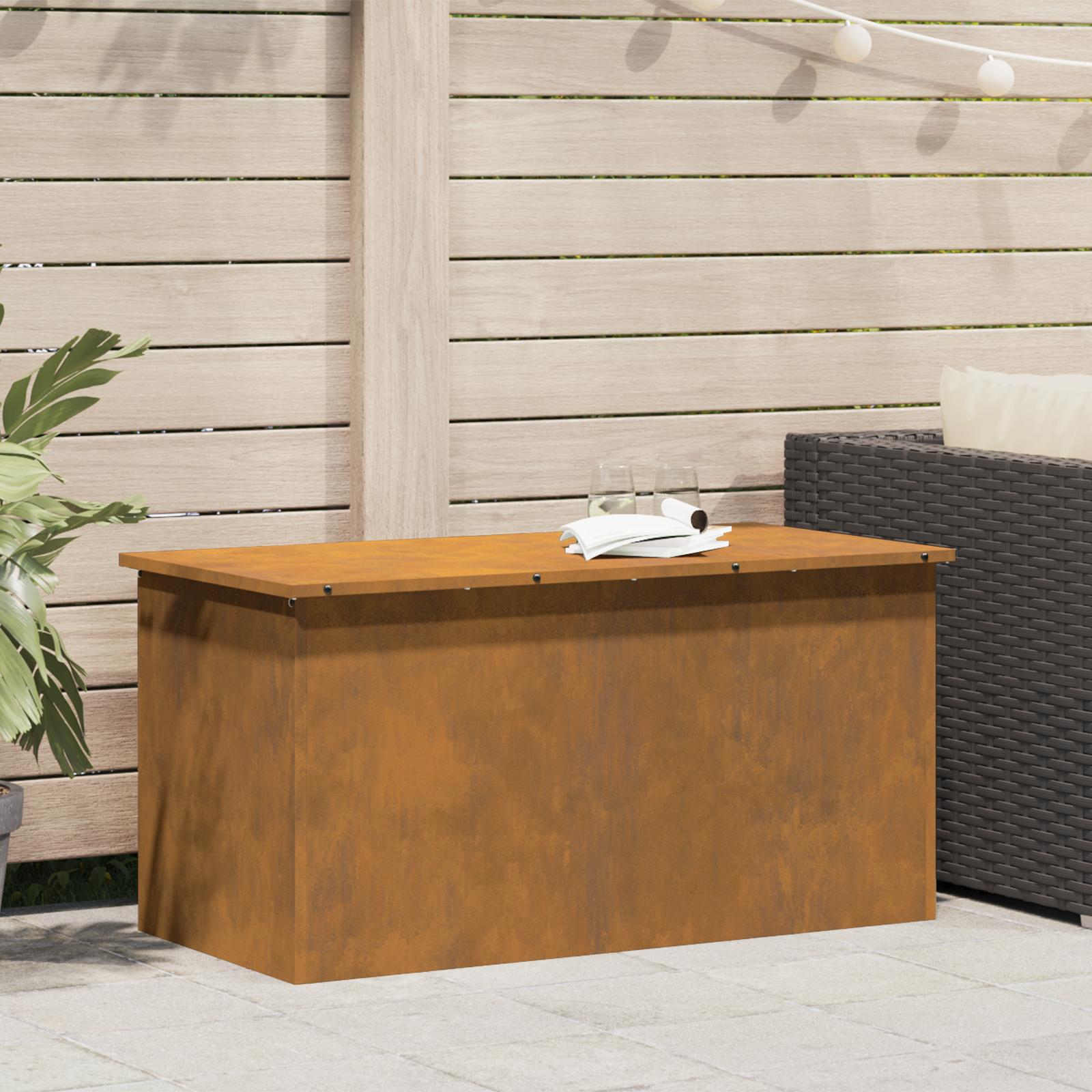 vidaXL Udendørs Opbevaringskasse Brun 100 x 50,5 x 50 cm