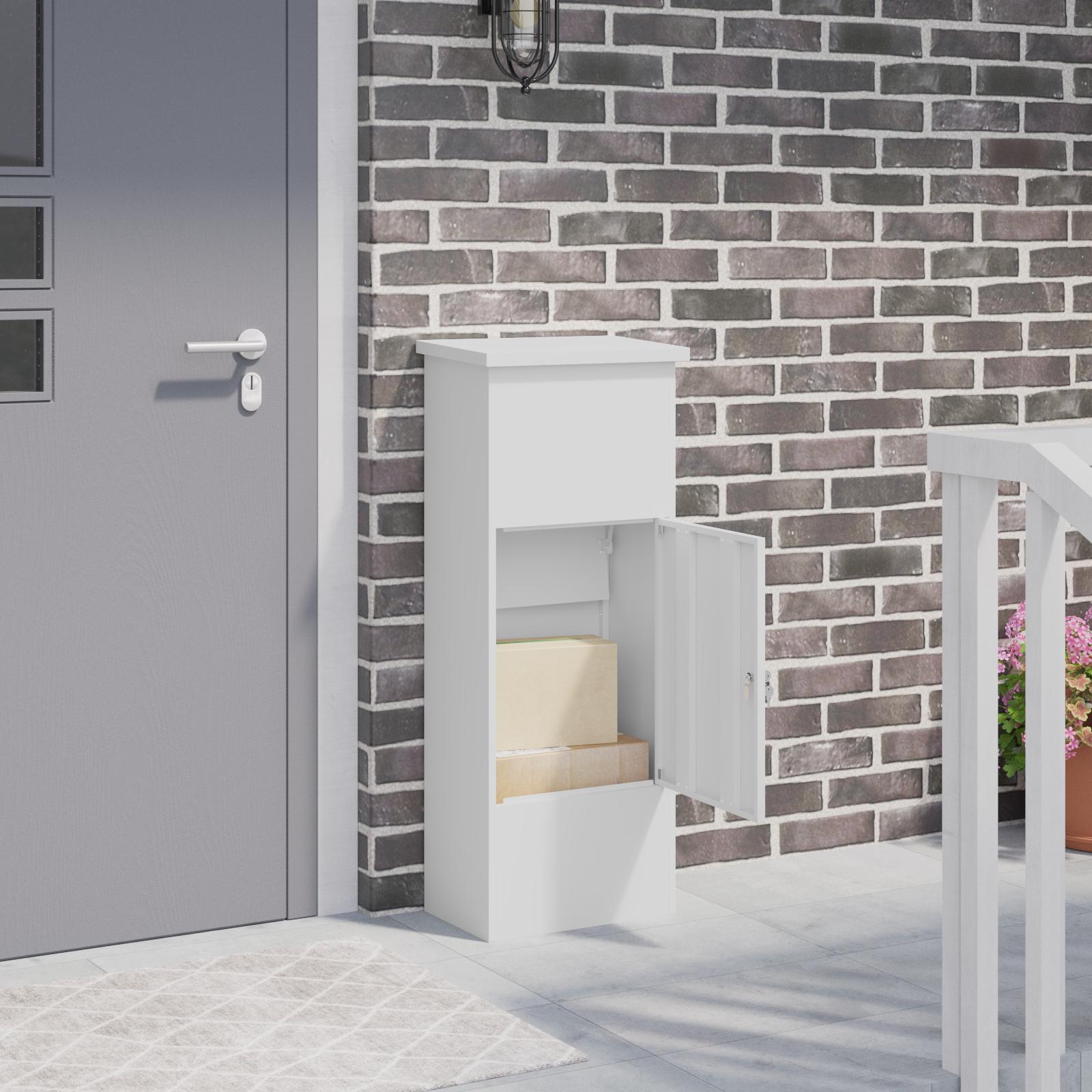 Pakke drop boks Hvid 44,5 x 29 x 110,5 cm Stål