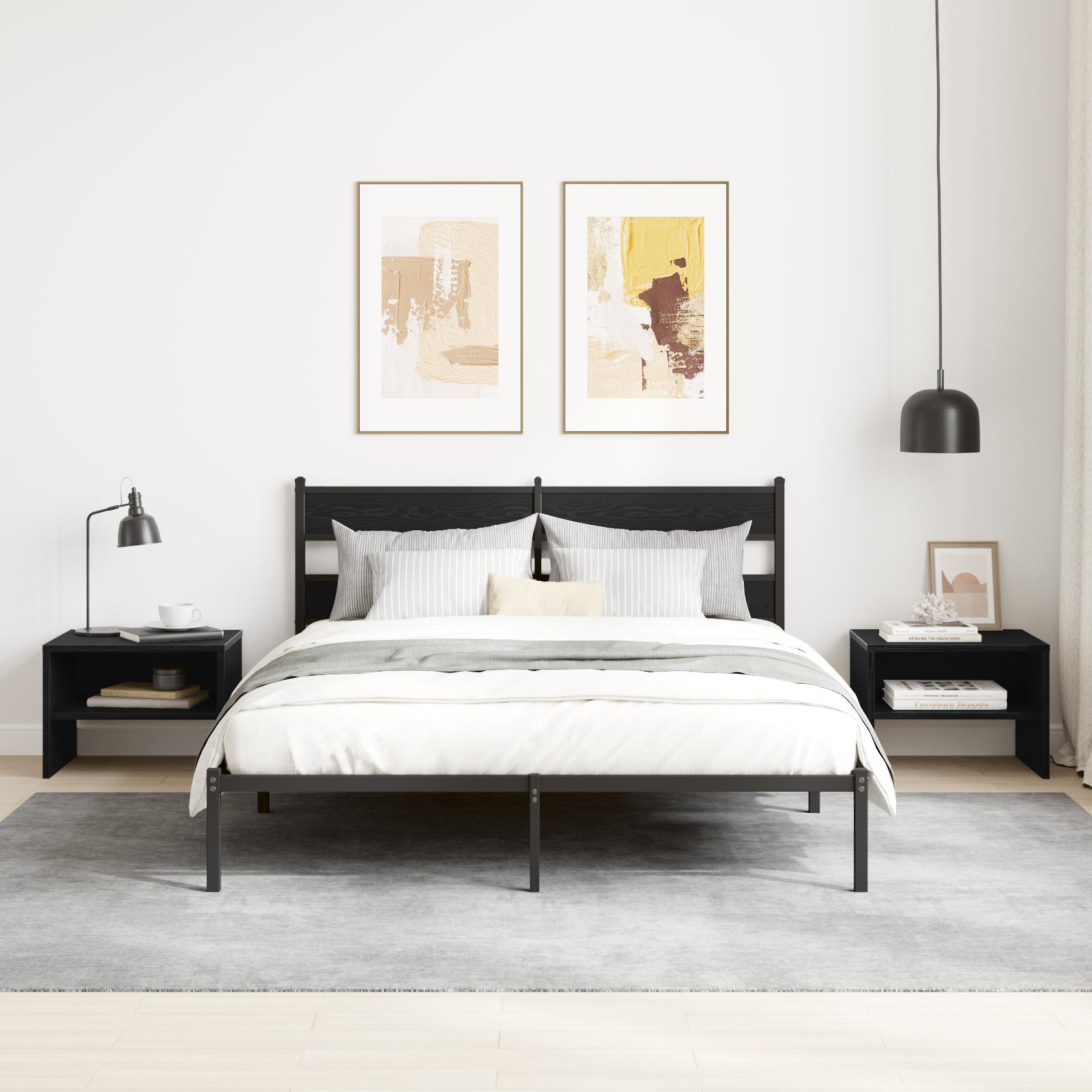 Natskab Sort eg 40 x 30 x 30 cm Konstrueret træ