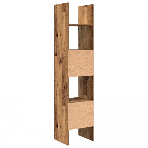 Bogreol i gammelt trælook 40 × 35 × 180 cm - konstrueret træ