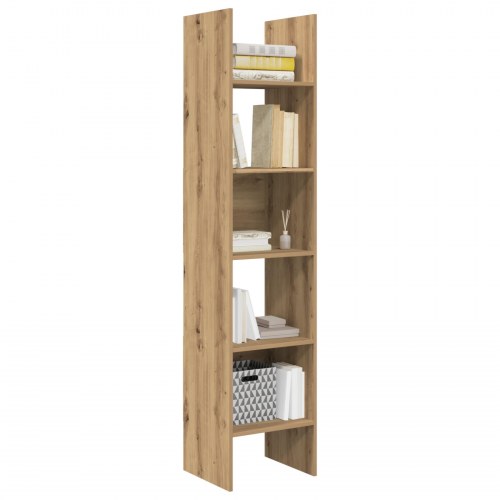 Bogreol i artisan egetræ - 40 × 35 × 180 cm, konstrueret træ