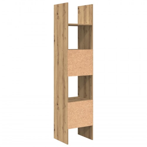 Bogreol i artisan egetræ - 40 × 35 × 180 cm, konstrueret træ