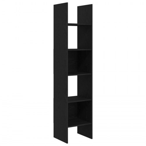 Bogreol i sort eg 40 × 35 × 180 cm - konstrueret træ