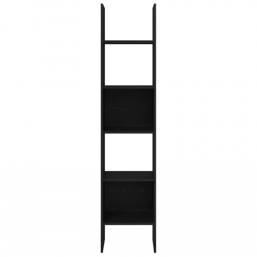 Bogreol i sort eg 40 × 35 × 180 cm - konstrueret træ