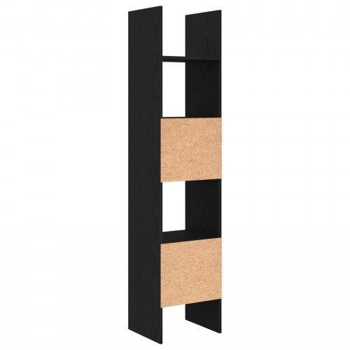 Bogreol i sort eg 40 × 35 × 180 cm - konstrueret træ