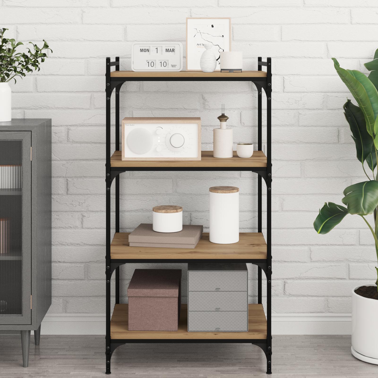 Bogshelf Board med hylde 4 stk Brun 100 x 40 x 1.5cm Spånplade