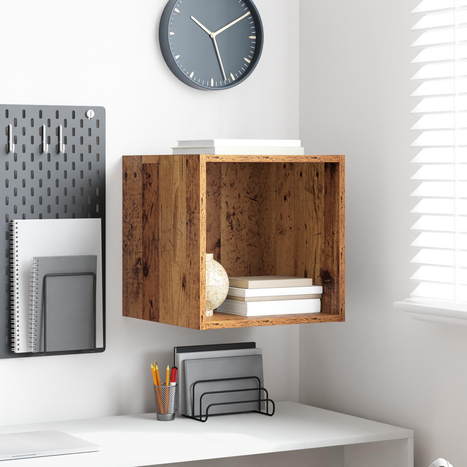 Vægskab Gammelt træ 37 x 37 x 37 cm Konstrueret træ