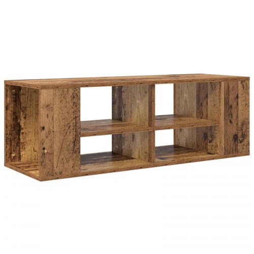 Væghængt TV-bord 102 x 35 x 35 cm - gammelt træ