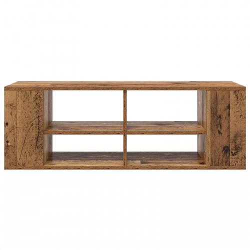 Væghængt TV-bord 102 x 35 x 35 cm - gammelt træ