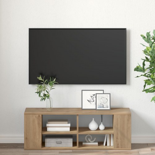 Væghængt TV-skab 102 x 35 x 35 cm - artisan egetræ