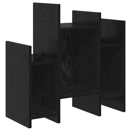 Sideskab med hylde Sort eg 60 x 26 x 60 cm Konstrueret træ