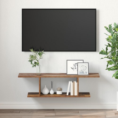 Væghængt TV-møbelsæt 103 x 30 x 26,5 cm - brun