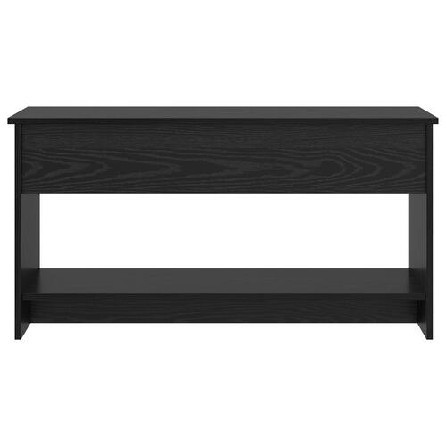 Sofabord med hylde Sort eg 102 x 50 x 52.5 cm Konstrueret træ