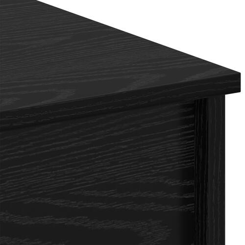 Sofabord med hylde Sort eg 102 x 50 x 52.5 cm Konstrueret træ