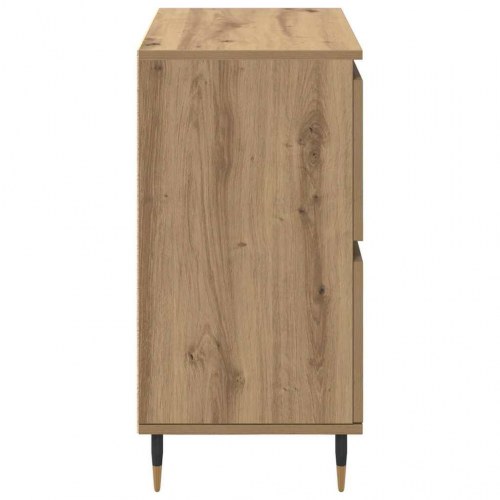 Sidebord i artisan egetræ - 60 x 35 x 70 cm